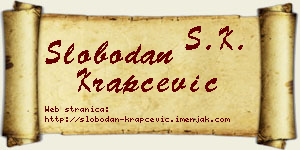 Slobodan Krapčević vizit kartica